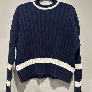 Sincerely Jules Navy and White Striped Sweater